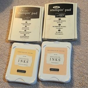 Bundle of 4 stamp pads by classic stampin and exclusive ink used once.